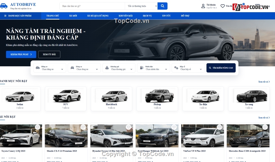 Website quản lý,quản lý ô tô,quản lý đại lý